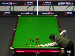 2024斯諾克世界大獎(jiǎng)賽 曹宇鵬5-4馬克·威廉姆斯 20240118